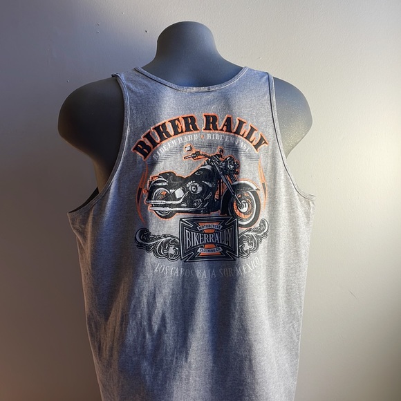 Grey Motorcycle Tank Top Size XL Biker Rally - Picture 6 of 9